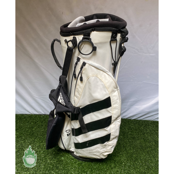 Used Golf Cart/Carry Stand Bag 7-Way Divided White Rainhood & Dual Strap · SwingPoint Golf®