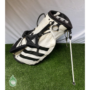 Used Adidas Golf Cart/Carry Stand Bag Divided White & Dual Strap · Golf®