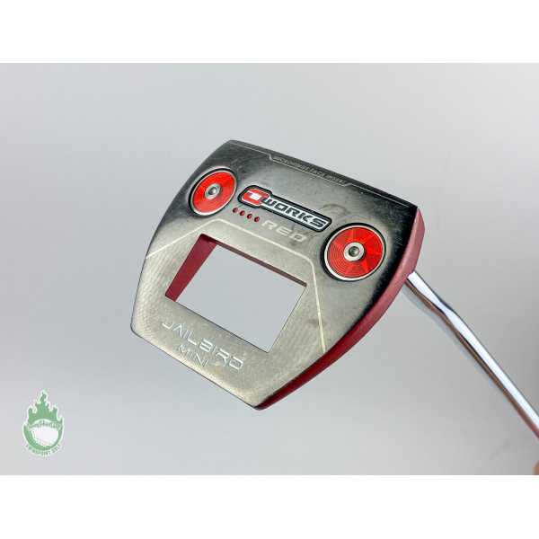 Used Right Hand Odyssey O Works Red Jailbird Mini 34" Putter Steel Golf Club