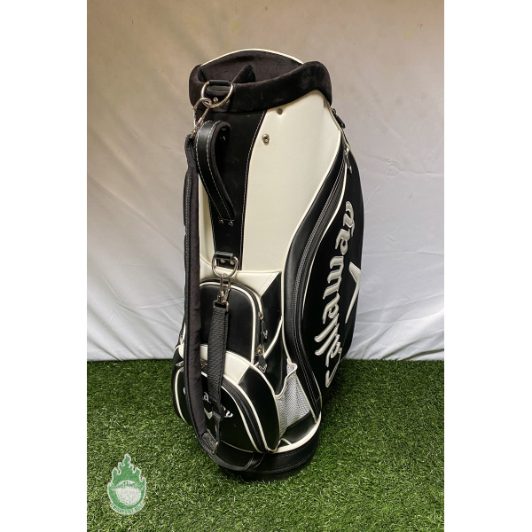 Gently Used Callaway 6-way Cart Carry Golf Staff Bag Black and White