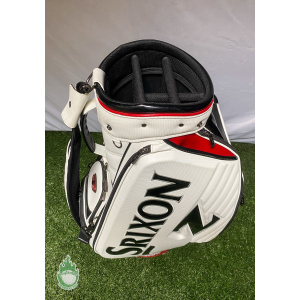 NWOT White/Black Srixon Z Golf Staff Bag w/ Rainhood Embroidered