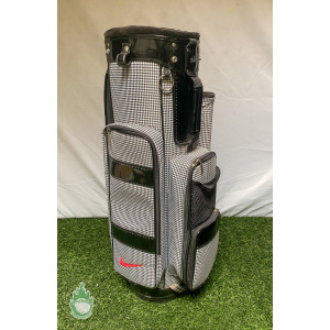 Used Nike Houndstooth Ladies Golf Cart Bag 10-Way Black & White - No Rainhood