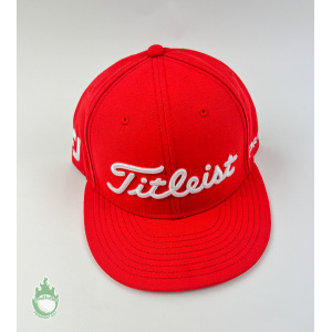 Titleist Pro V1 Hi-Ya Tour Issued Hat Red SnapBack White Embroidery