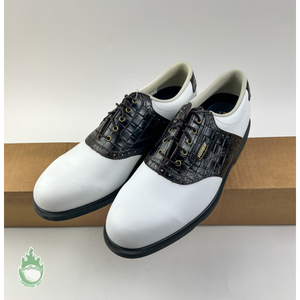 New without Box FootJoy DryJoys White Leather Mens 11 M Golf Shoes 53636