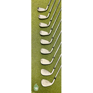 Used RH TaylorMade RAC OS Irons 3-PW/SW 90g Stiff Flex Steel Golf Club Set