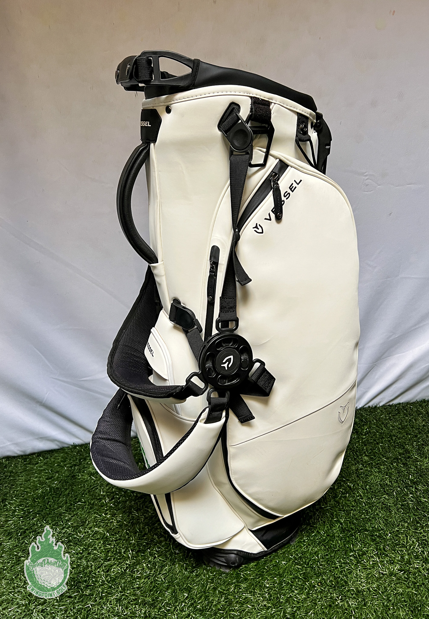 Used Black Vessel Lite Golf Cart/Carry/Stand Bag with Dual Straps ·  SwingPoint Golf®