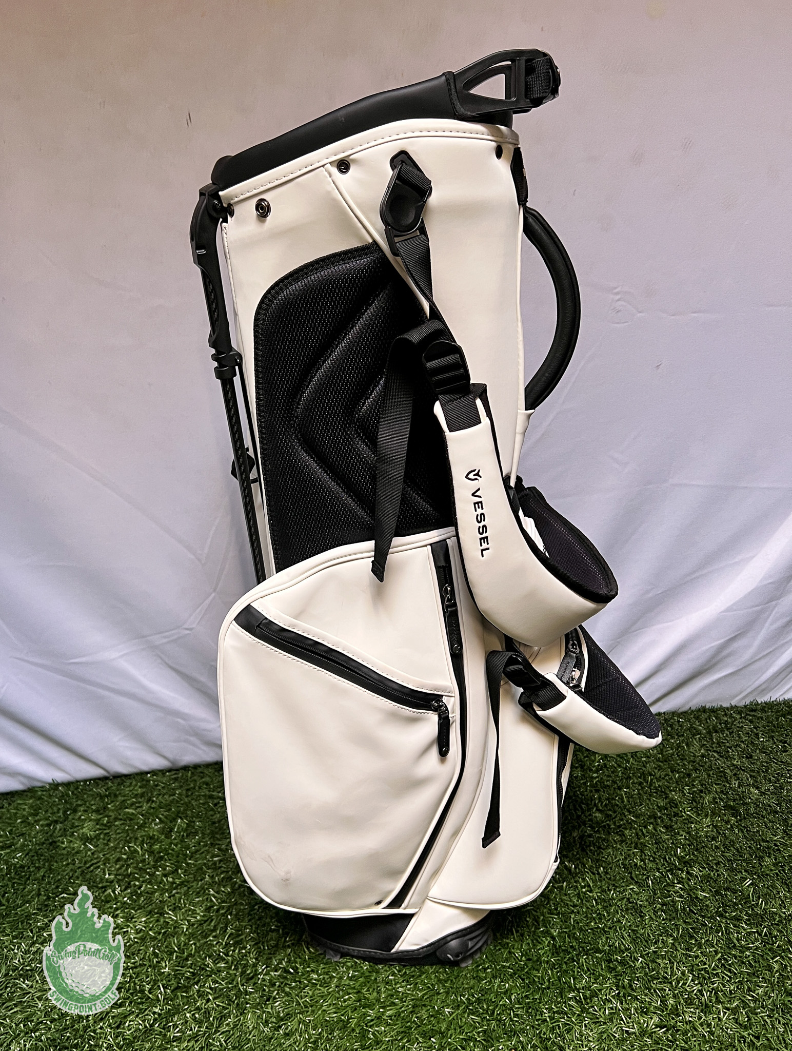 Used Black Vessel Lite Golf Cart/Carry/Stand Bag with Dual Straps ·  SwingPoint Golf®