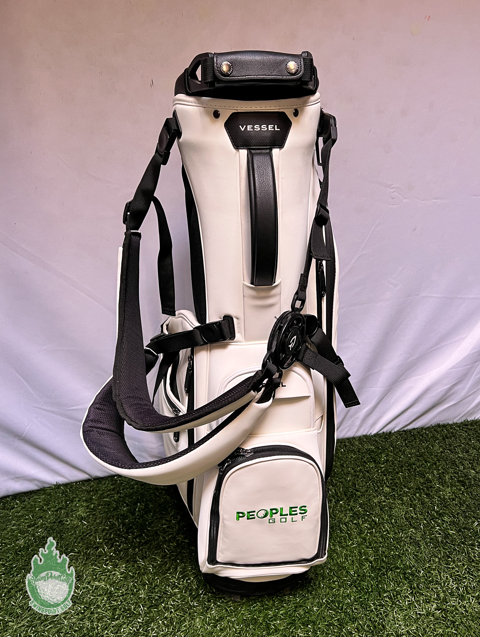 Used Black Vessel Lite Golf Cart/Carry/Stand Bag with Dual Straps ·  SwingPoint Golf®