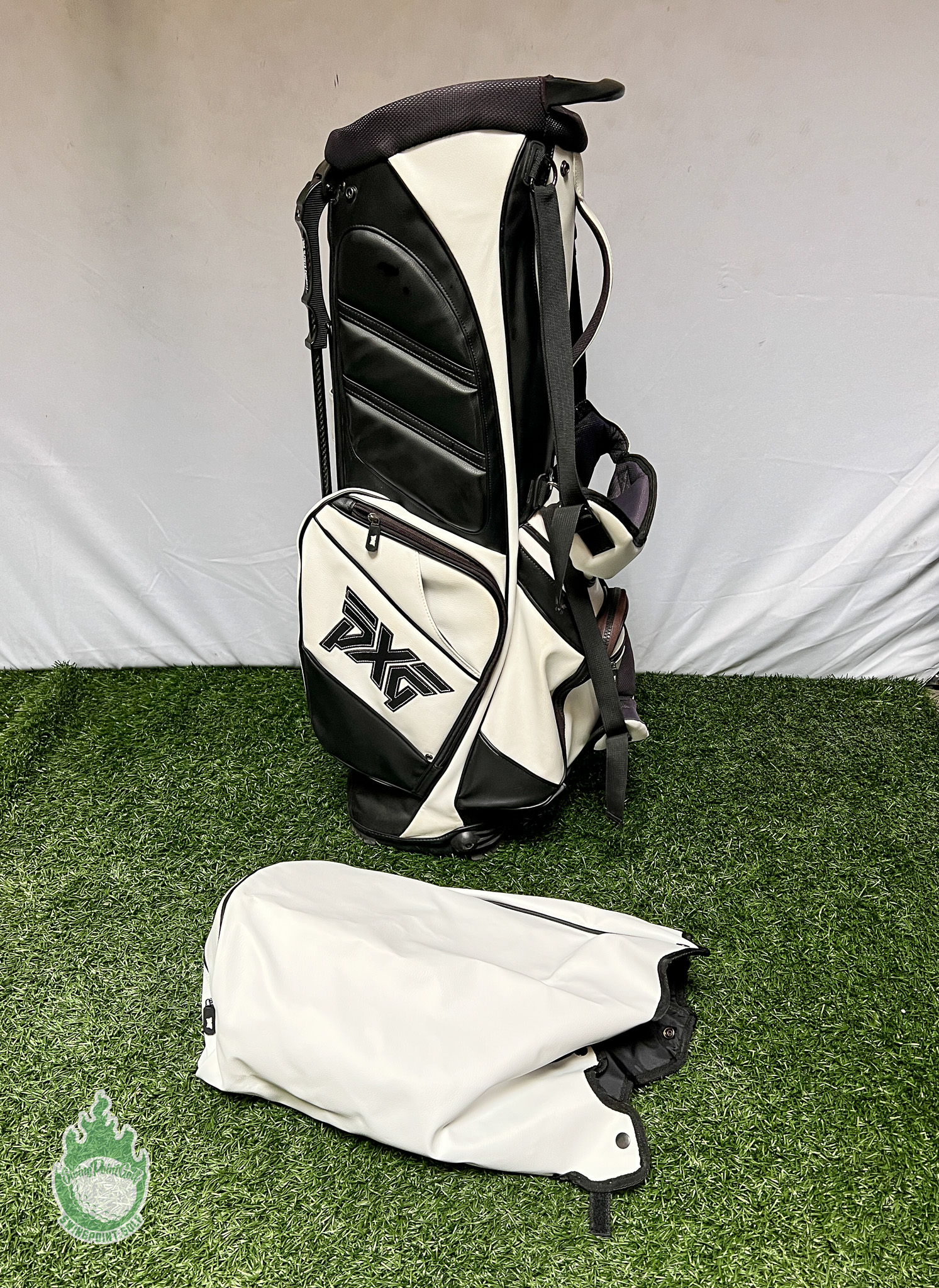 Used Pxg Golf Stand Bag White 4-way 7 Pocket Dual Straps · Swingpoint Golf®