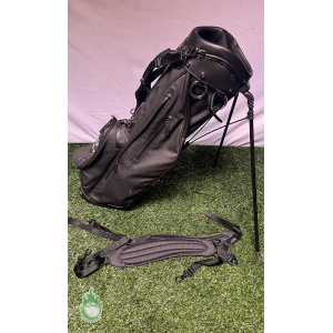 Used Titleist Golf Cart/Carry Stand Bag 3-Way Divided Black Linksmaster Series