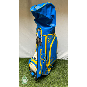 Cobra 6-Way Golf Staff Bag 2018 100th PGA Championship Yellow/Blue w/ Rainhood