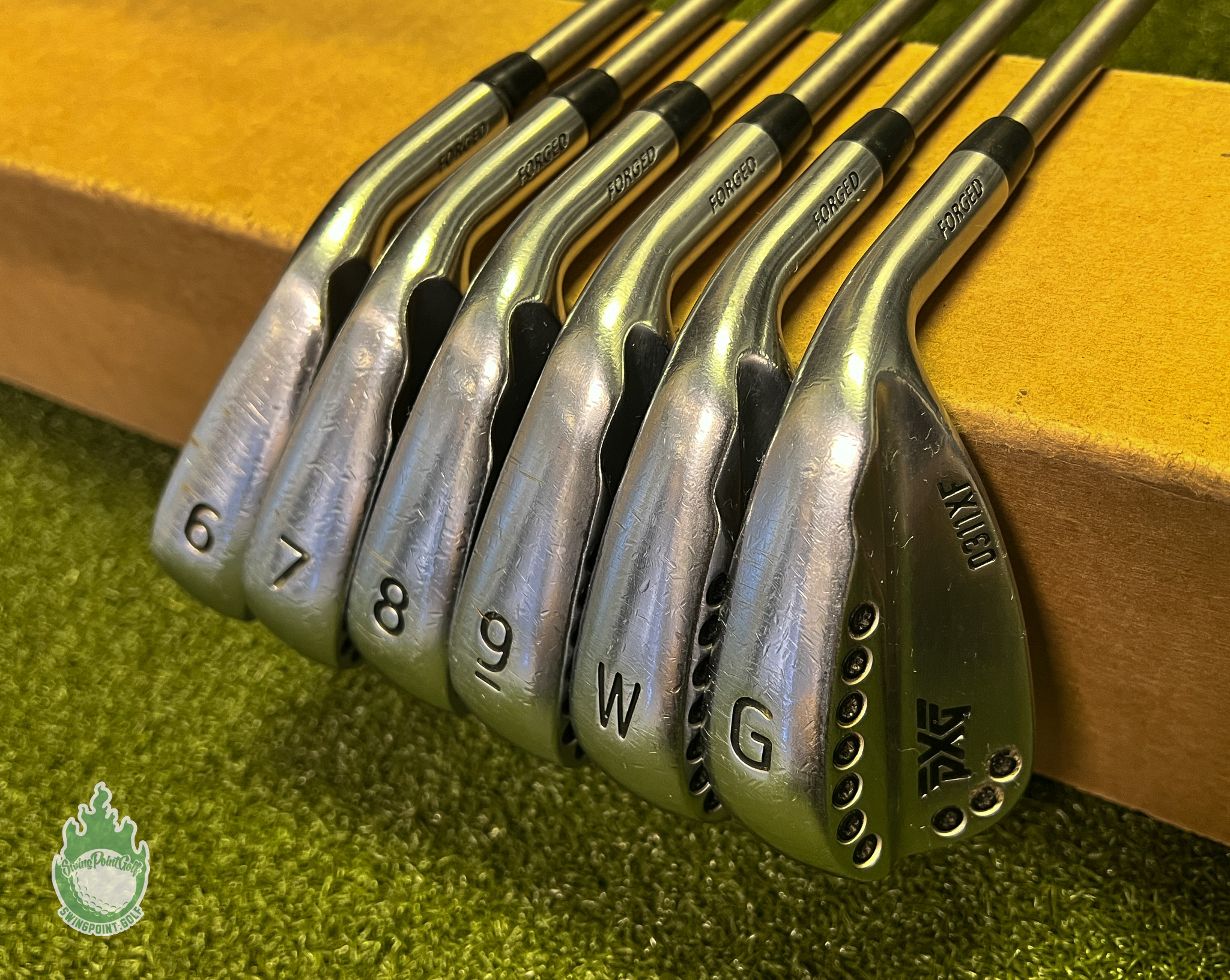 Used RH PXG 0311XF Forged Gen 1 Irons 6-PW SteelFiber i70 Senior ...