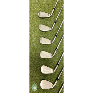 Used Right Handed NIKE SQ MachSpeed Irons 4-PW/AW Uni-Flex Steel Golf Club Set