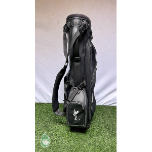 Used Vessel 2-Way Golf Black Stand Bag True Linkswear 6 Pockets