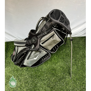 Used Black/Grey Nike Golf Stand Bag 8-Way With Strap & Rainhood