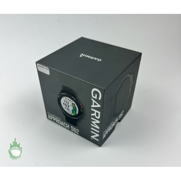 New Garmin Approach S62 Watch Golf Rangefinder Black Bezel Black