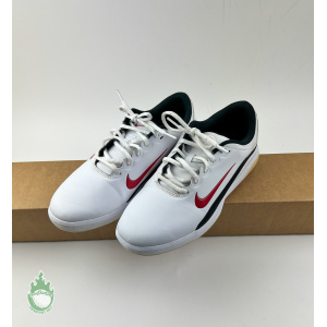Preowned White/Red Nike Fitsole Golf Shoes Men's Size 9.5
