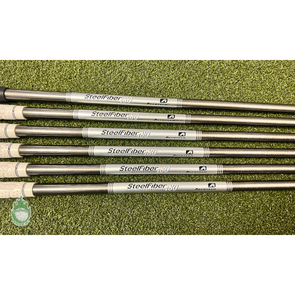 Used Aerotech Steelfiber i80 80g S-Flex Iron Shafts 5-PW Parallel