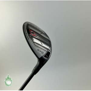 Used Cobra KING F9 Black Grey 3-4 Wood 14.5* ATMOS 7R Regular Graphite Golf