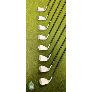 Used XXIO X Black Irons 5-PW/AW/SW AX-1 59g Stiff Flex Graphite Golf Club Set