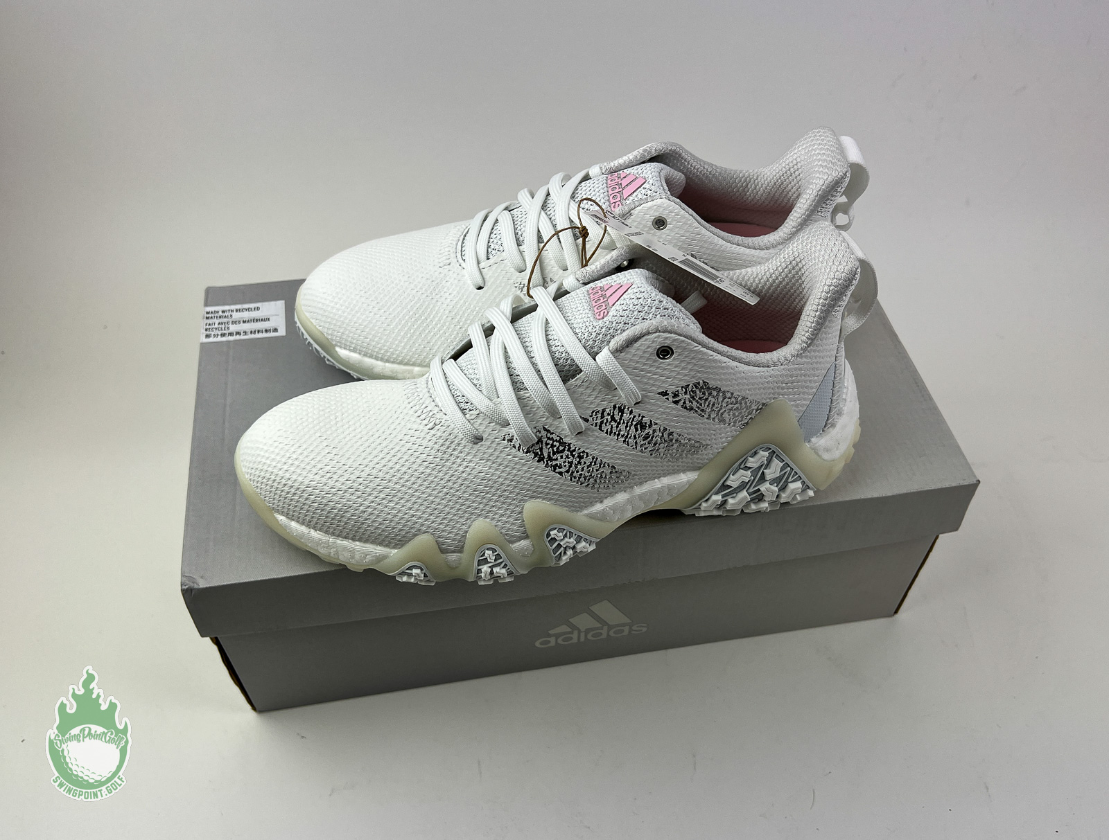 Adidas Women S CodeChaos 22 Spikeless Golf Shoes GX3933 White Silver