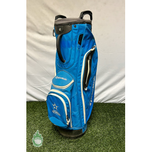 Used TaylorMade 14-way Golf Bag Blue With Rainhood Las Vegas National