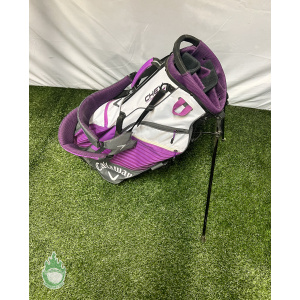 Gently Used Callaway CHEV 7-Way Golf Cart Stand Bag Purple w/ Rainhood