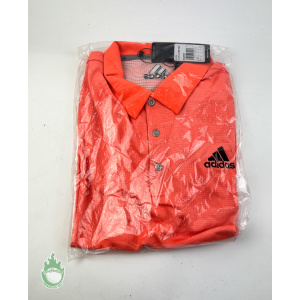 New with Tags Adidas Men's ClimaChill Golf Orange Polo Shirt Size: Small