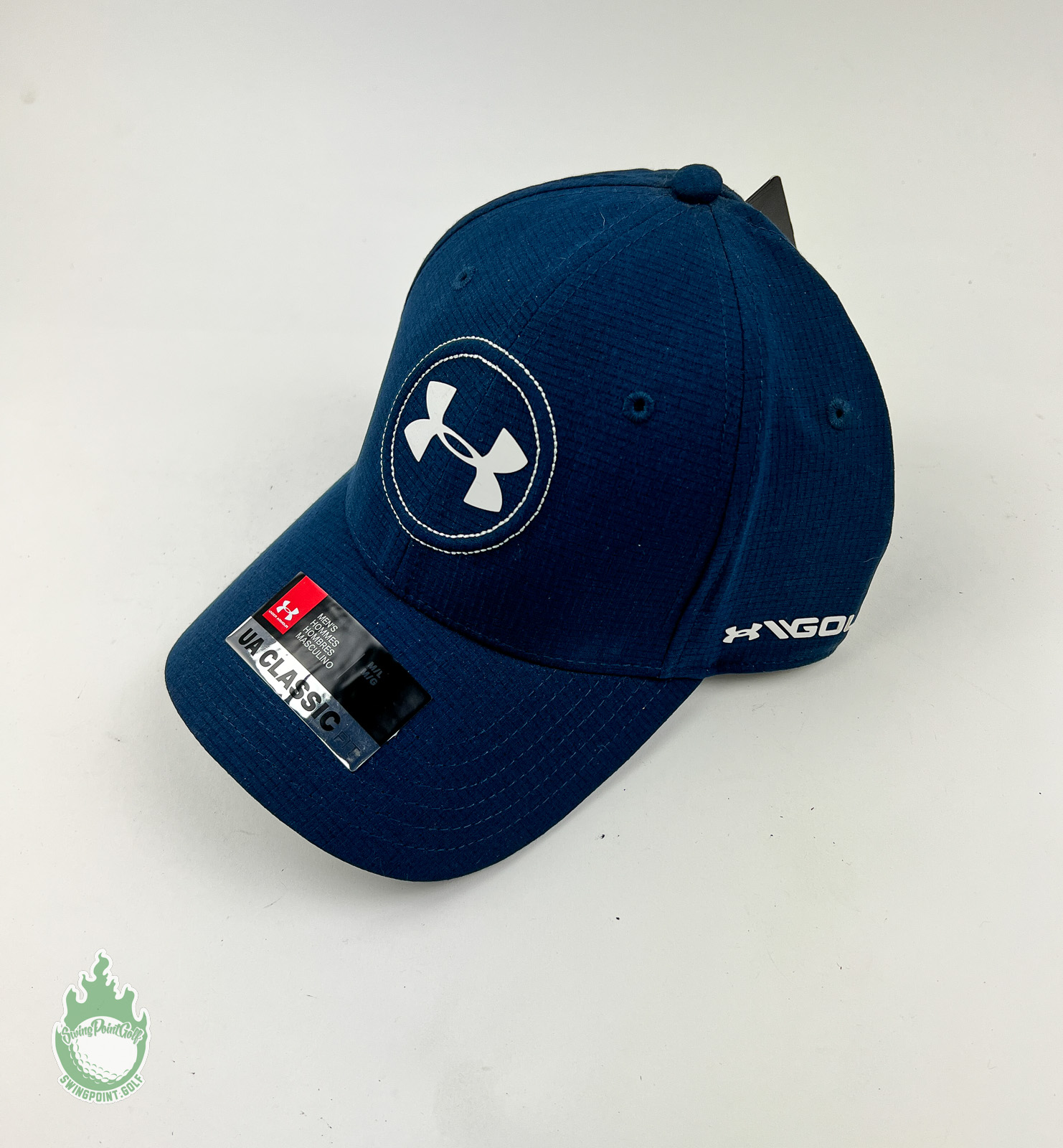 New w/ Tags Under Armour Men's M/L Fitted Golf Hat Blue UPF 30 Breathable ·  SwingPoint Golf®