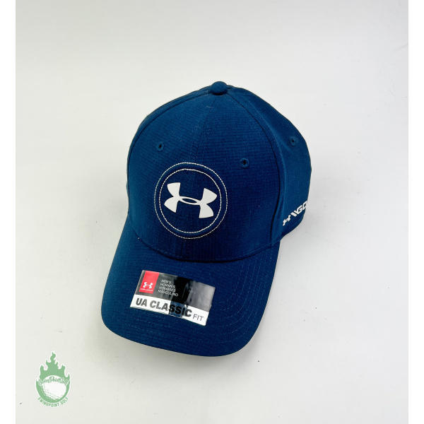 New w/ Tags Under Armour Men's M/L Fitted Golf Hat Blue UPF 30