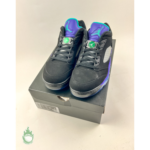 New Nike Air Jordan V Low Golf Shoes Black Emerald Grape Ice
