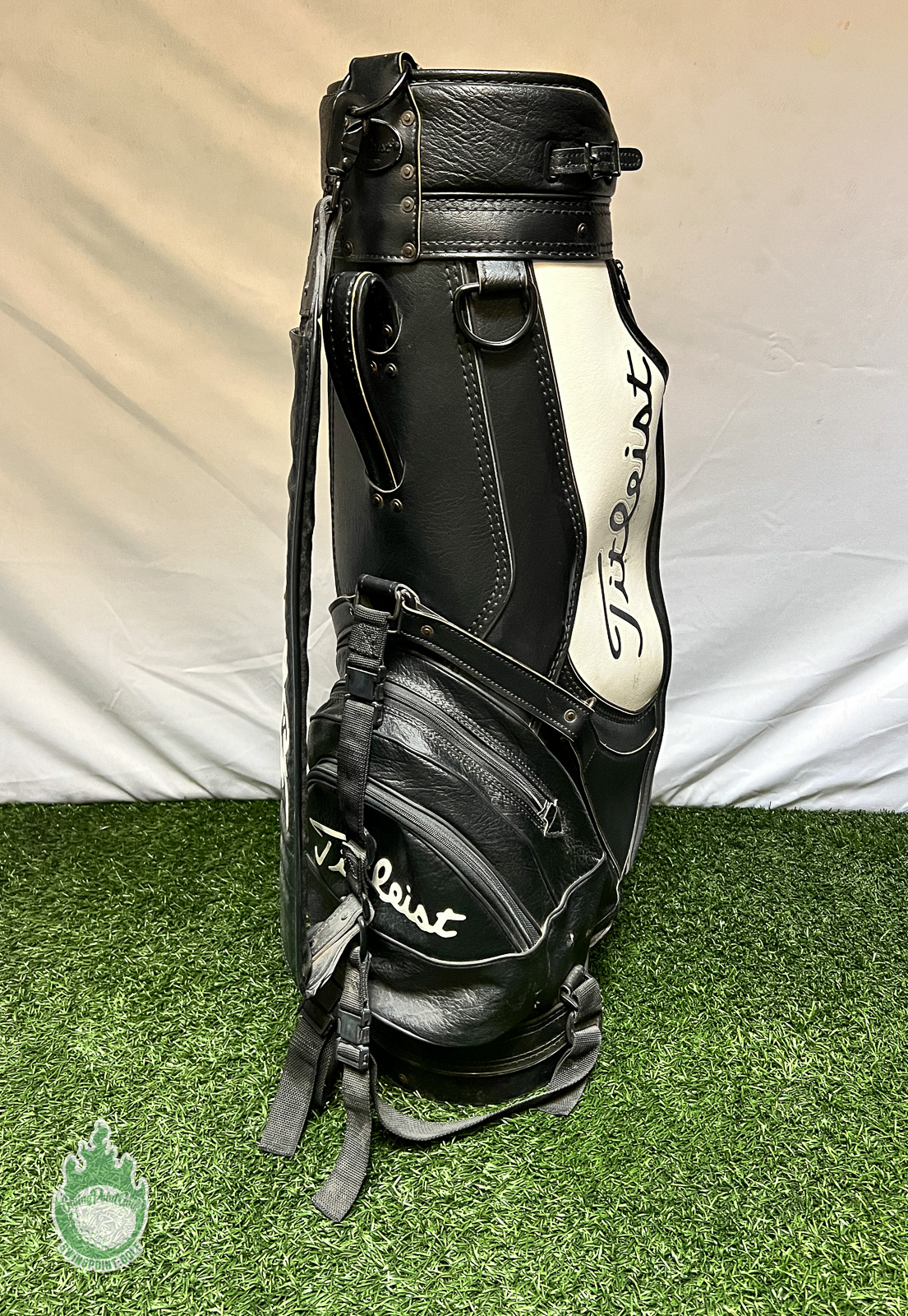 Vintage Titleist Mini Staff Golf Bag Black/White 6-Way · SwingPoint Golf®