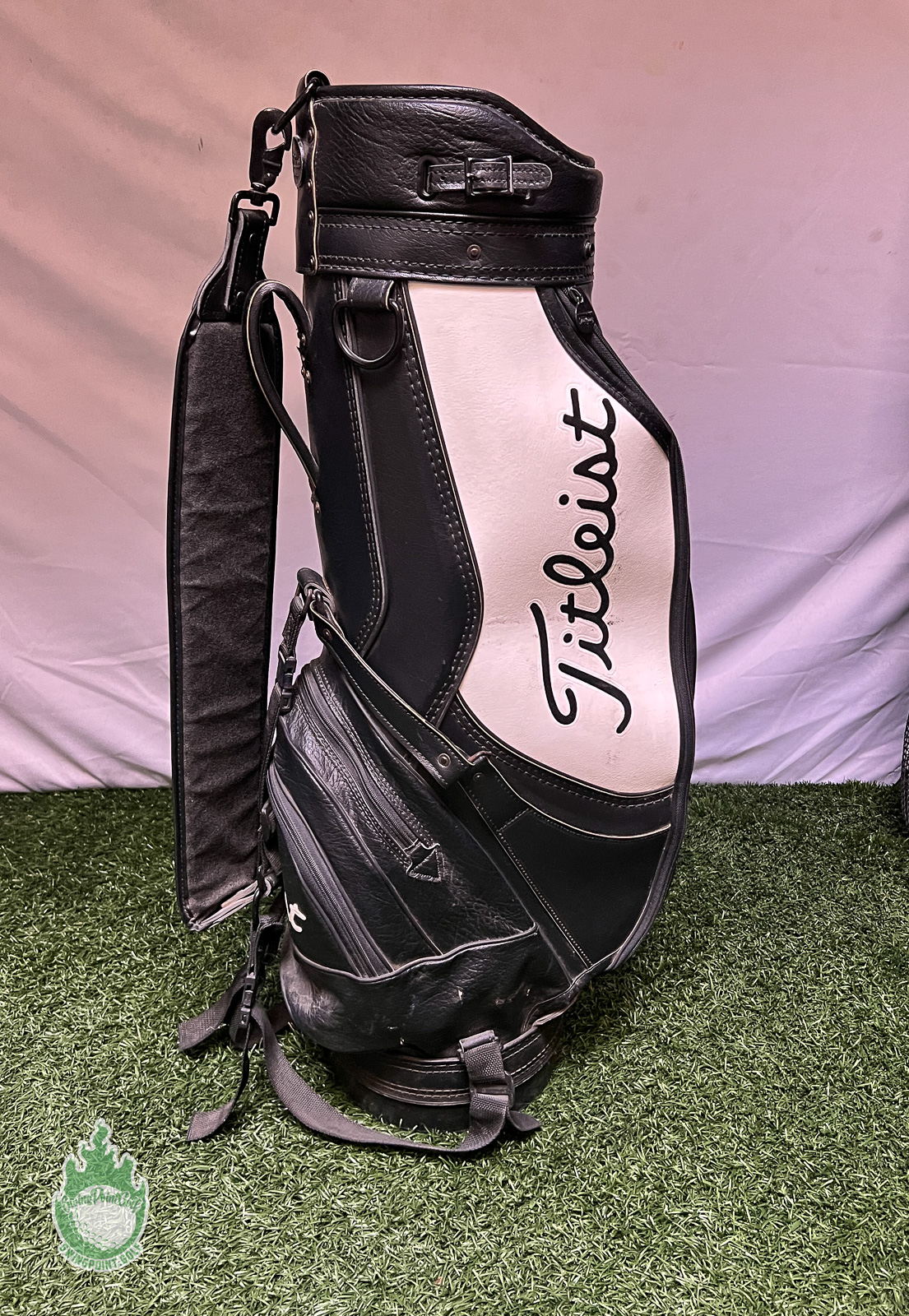 Vintage Titleist Mini Staff Golf Bag Black/White 6-Way · SwingPoint Golf®