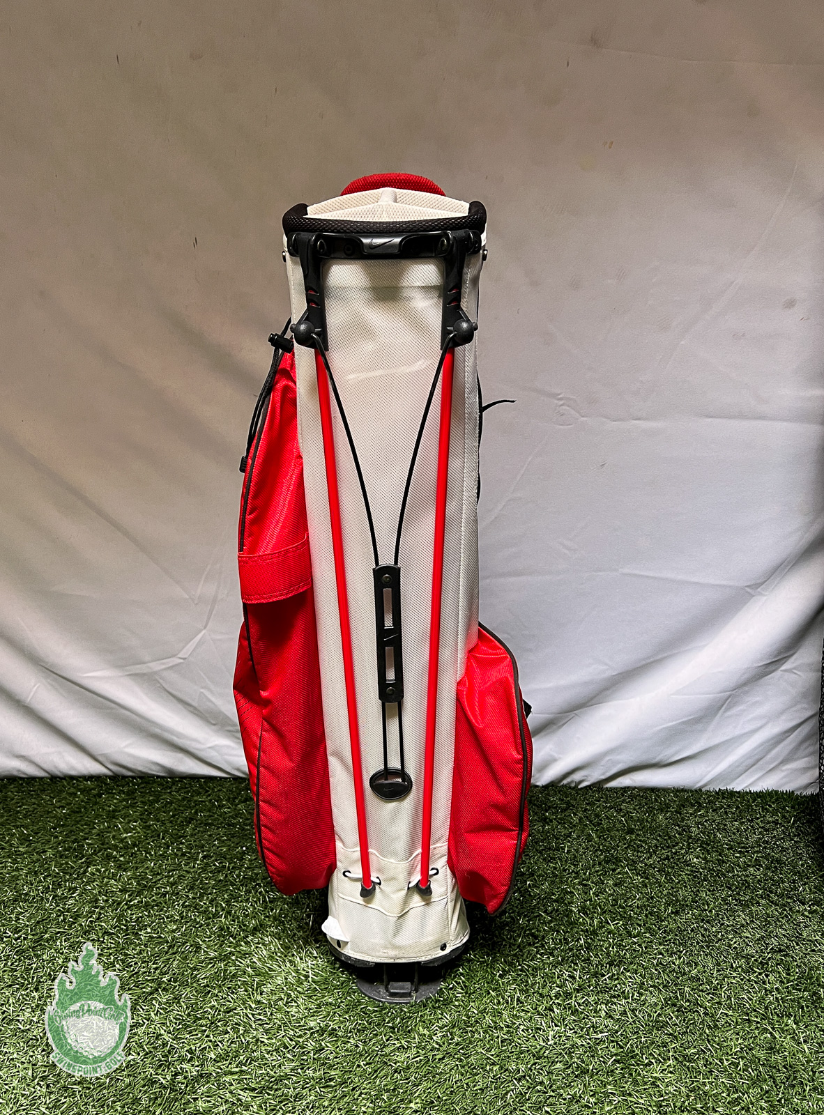 Used White/Red Nike Sport Lite Golf Stand Bag 5-Way With Strap ...