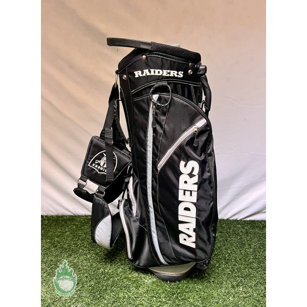 Gently Used NFL Raiders Football Golf Stand Cart/Carry Bag 14-Way  w/Rainhood · SwingPoint Golf®