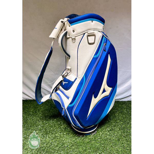 Mizuno Tour Staff Mid Golf Cart Bag - White/Blue