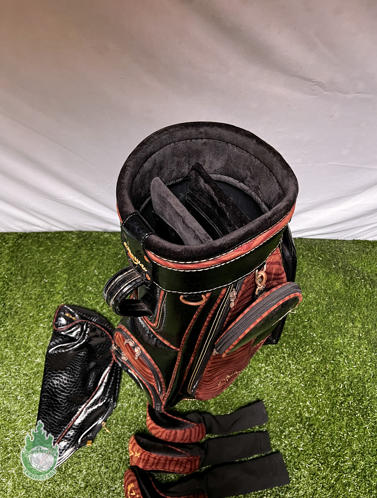 Vintage Callaway Brown Zebra Golf Bag w/ Accessory Pouch