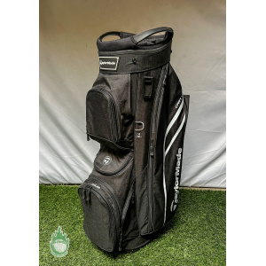 New With Tags TaylorMade Cart Lite 14-Way Carry Golf Bag Black/White Ships Free