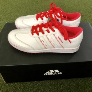 Adidas JR adicross V Junior's Spikeless Golf Shoe Size 2.5M White/Pink