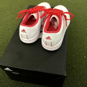 Adidas JR adicross V Junior's Spikeless Golf Shoe Size 2.5M White/Pink