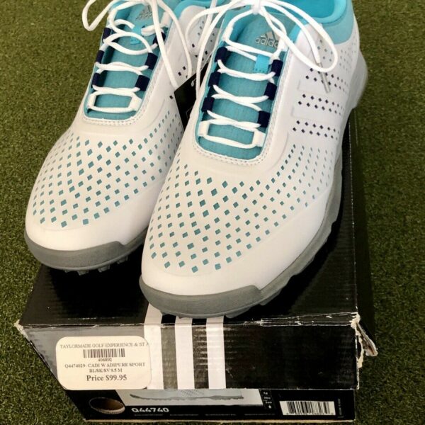 Brand New Adidas W Adipure Sport Women's Golf Shoe Size 9.5M White/Blue ...