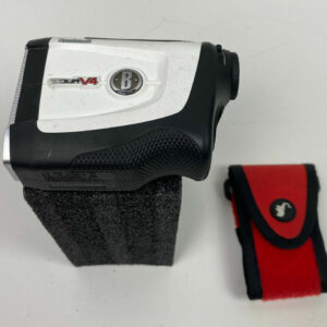 Used Bushnell Tour V4 Laser Rangefinder Black/White/Red With Stick It Strap