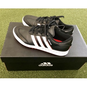 Adidas JR adicross V Junior's Spikeless Golf Shoe Size 3M Black/White/Red