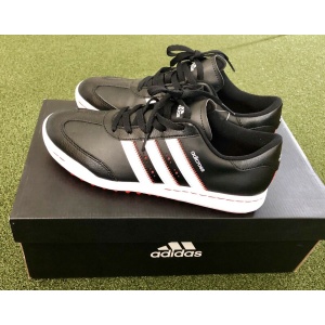 Adidas JR adicross V Junior's Spikeless Golf Shoe Size 5M Black/White/Red