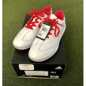 Brand New Adidas JR adicross V Junior's Spikeless Golf Shoe Size 6M White/Pink