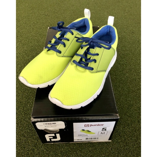 New-FootJoy-Junior-Spikeless-Golf-Shoe-Size-5M-LimeBlue-202642125482
