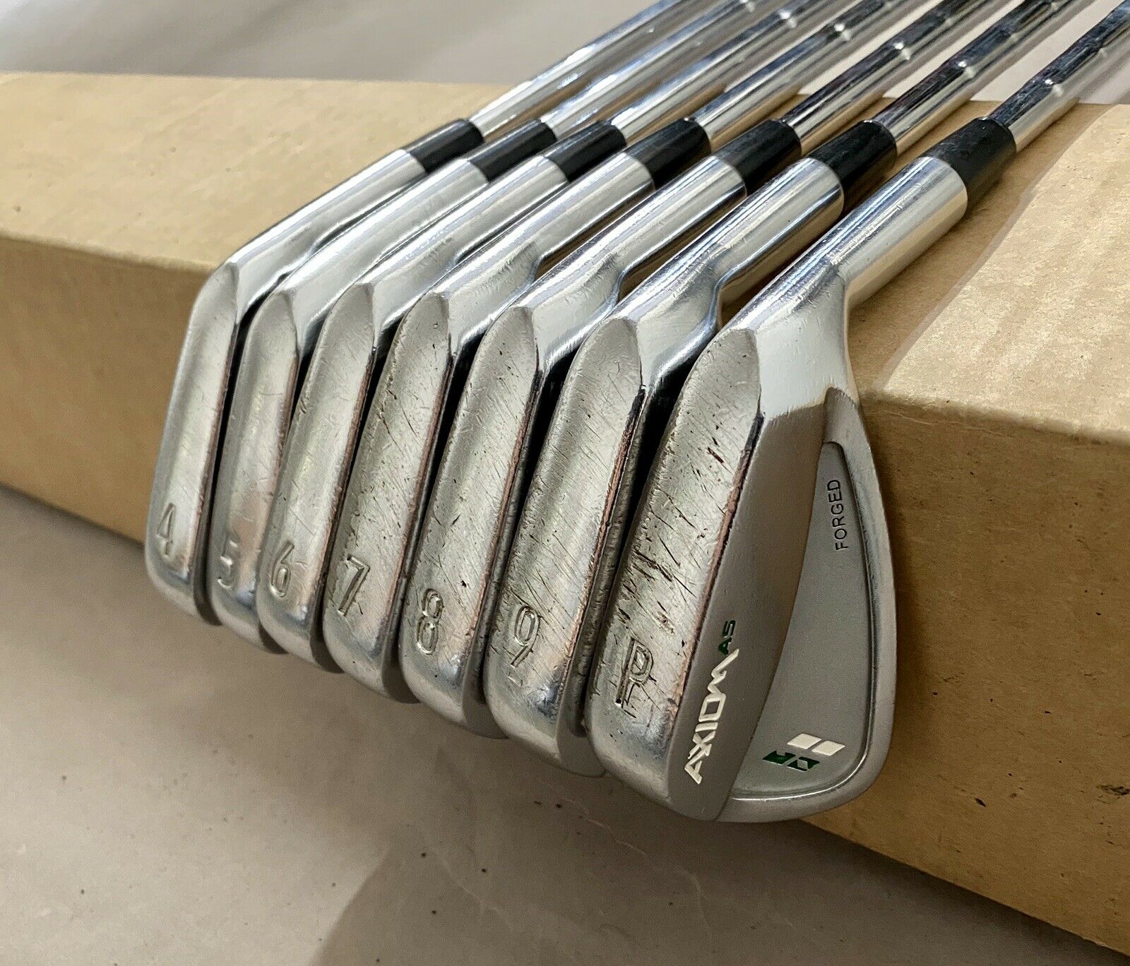 Right Handed AXIOM AS Forged Irons 4-PW Tour 130g X-Stiff Flex Steel Golf  Set