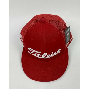 Titleist Pro V1 Hi-Ya Tour Issued Hat Red Mesh SnapBack White Embroidery