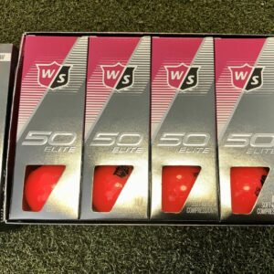 12 NEW Wilson Staff Fifty Elite Soft 50 Compression High-Visibility Pink Balls