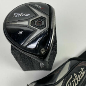 Used Right Handed Titleist 915F 15* 3 wood HEAD ONLY w/ headcover